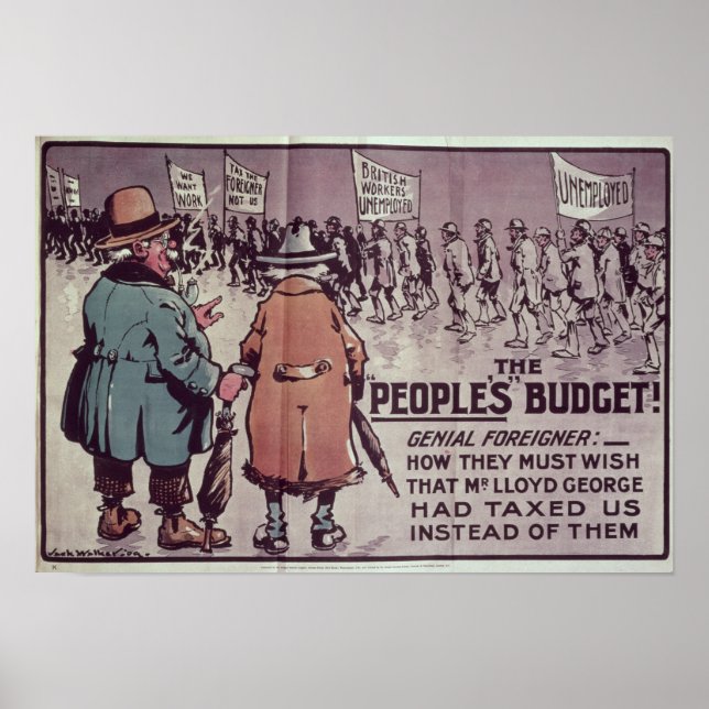 Folkets budget", 1909 poster (Framsidan)