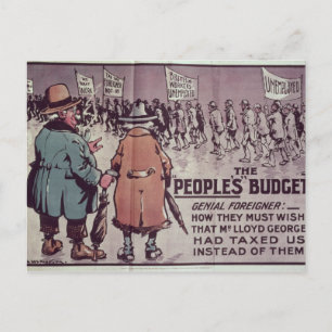 Folkets budget", 1909 vykort