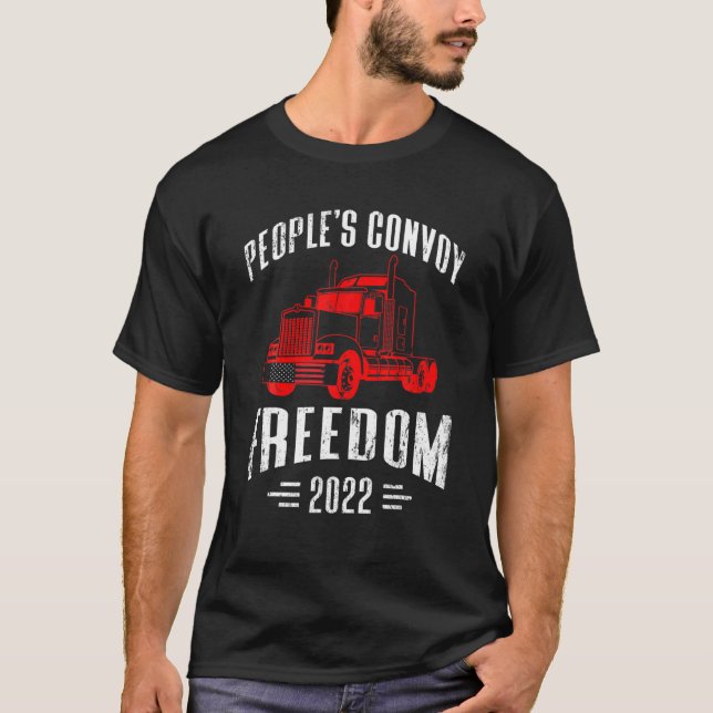 Folkets konvojefrihet 2022 I stöder lastbilschauff T Shirt (Framsida)