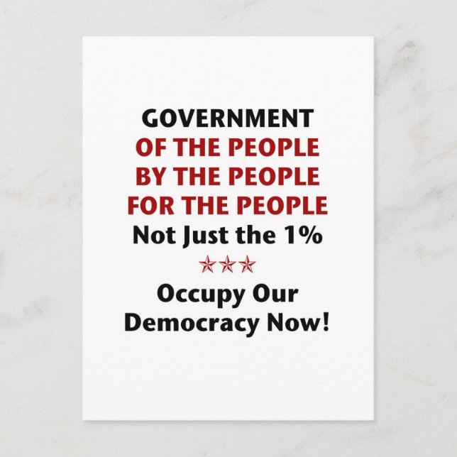 Folkets regering vykort (Framsida)