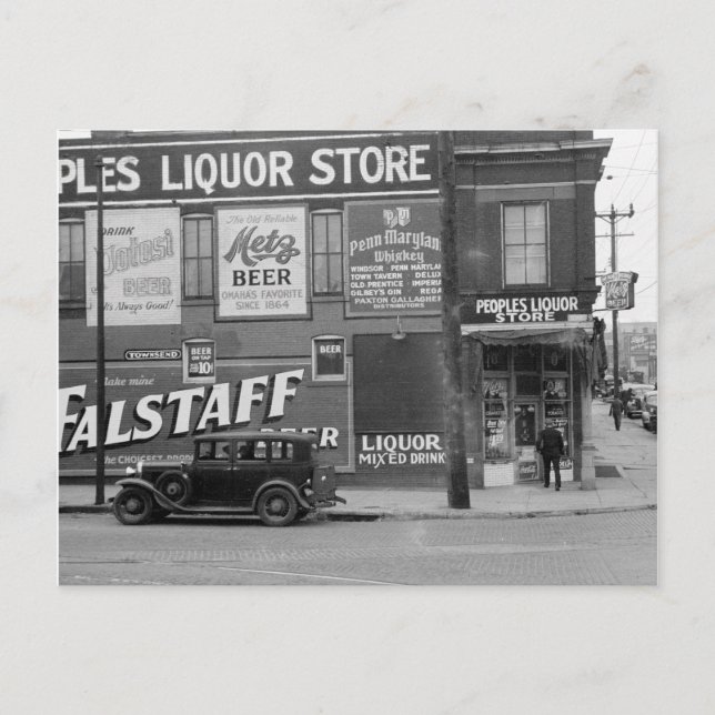 Folkets Spritbutik, 1938 Vykort (Framsida)