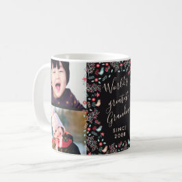 Folkfåglar Världsmästare Grandma Photo Collage Kaffemugg