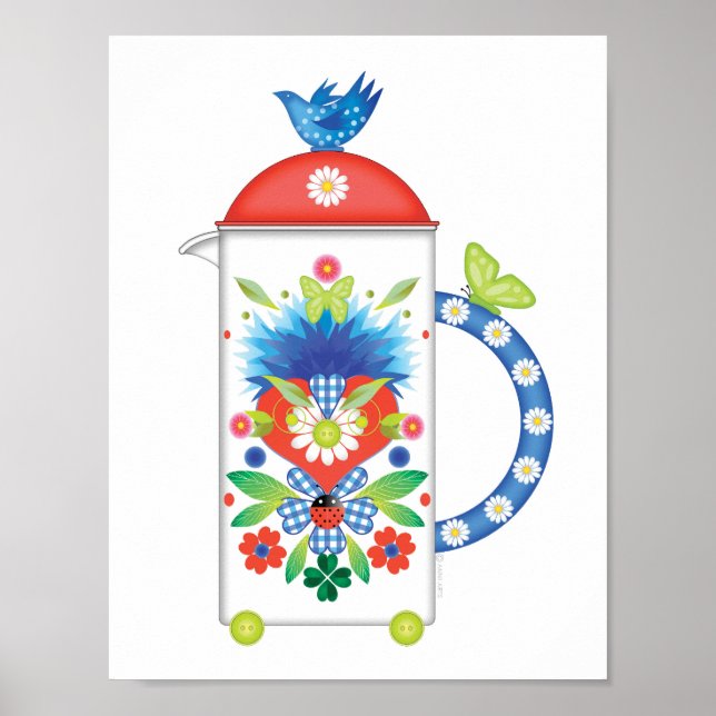 FolkFest Cafetiere Poster (Framsidan)