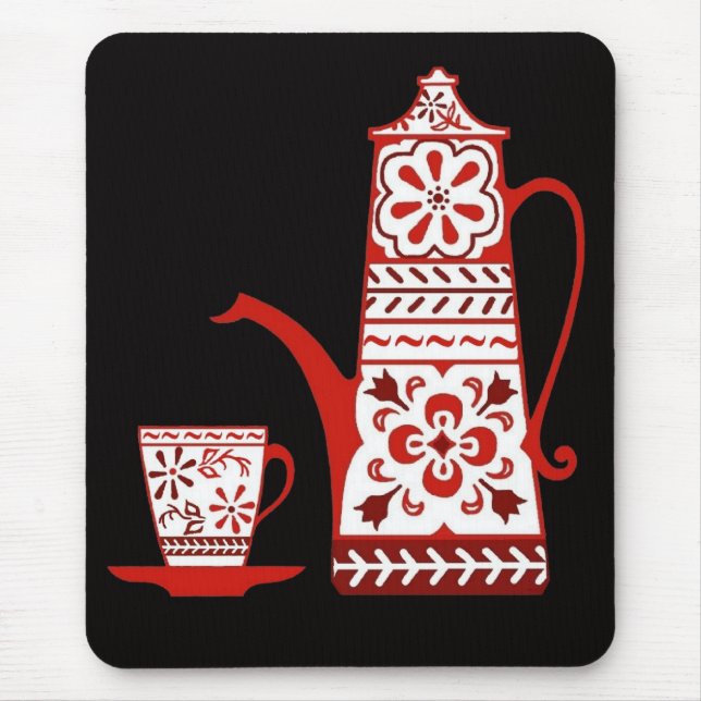 Folkhälsa, röddelfett, kaffe- och tepott och kopp musmatta (Framsidan)
