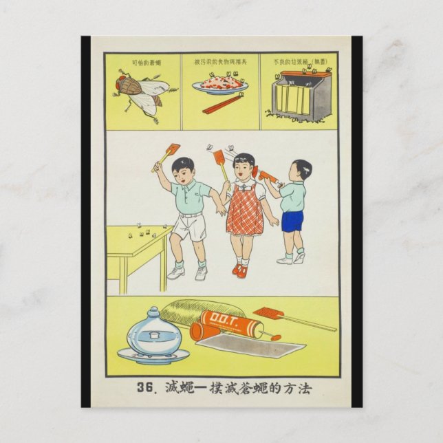 Folkhälsa, stridsflygen, Taiwan 1959 Vykort (Framsida)