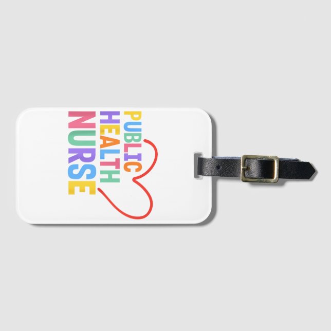 Folkhälsosjuksköterska Heart Bagagebricka (Framsida horisontal)