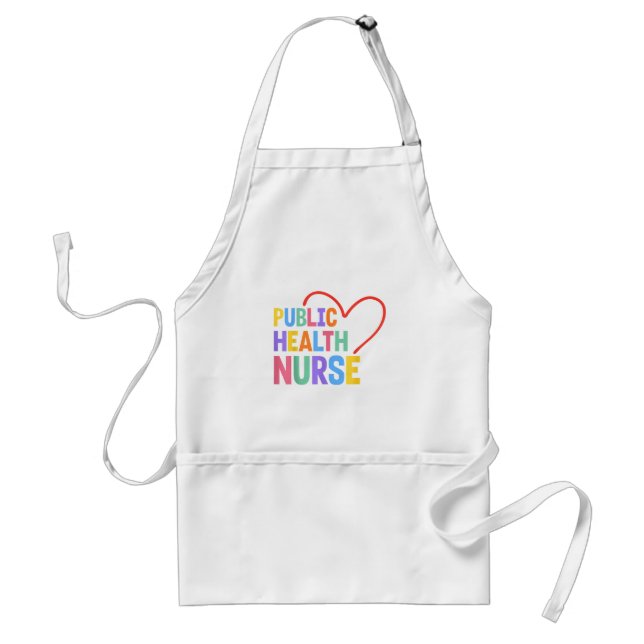 Folkhälsosjuksköterska Heart Förkläde (Framsidan)