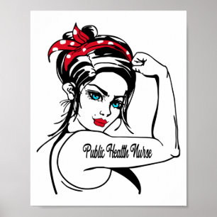 Folkhälsosköterskan Rosie of the Riveter Pin Up Poster