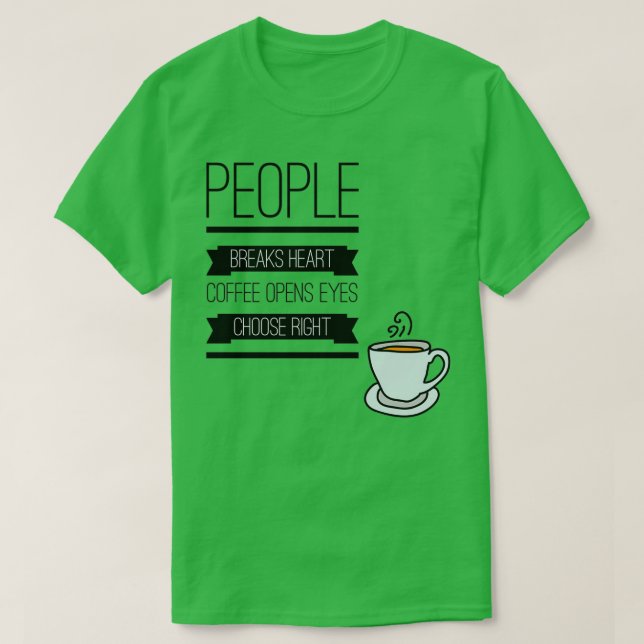 FOLKHJÄRTKAFFE ÖPPNAR ÖGA VÄLJER HÖGER T SHIRT (Design framsida)
