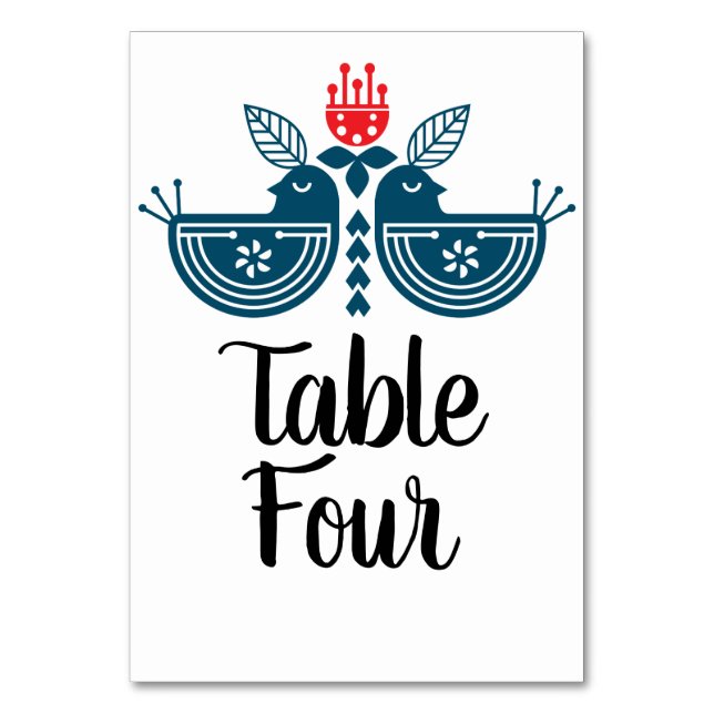 Folkkonst älsklingar par bordsnummer (Framsidan)