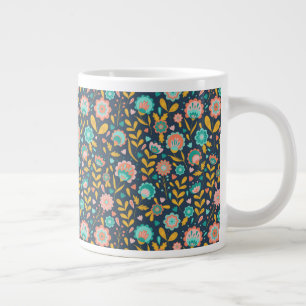 Folkkonst blomma Mönster Jumbo Mugg