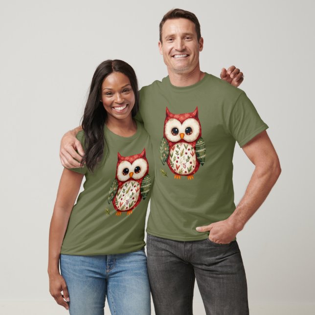 Folkkonst Lappuggla Cottagecore T Shirt (Unisex)