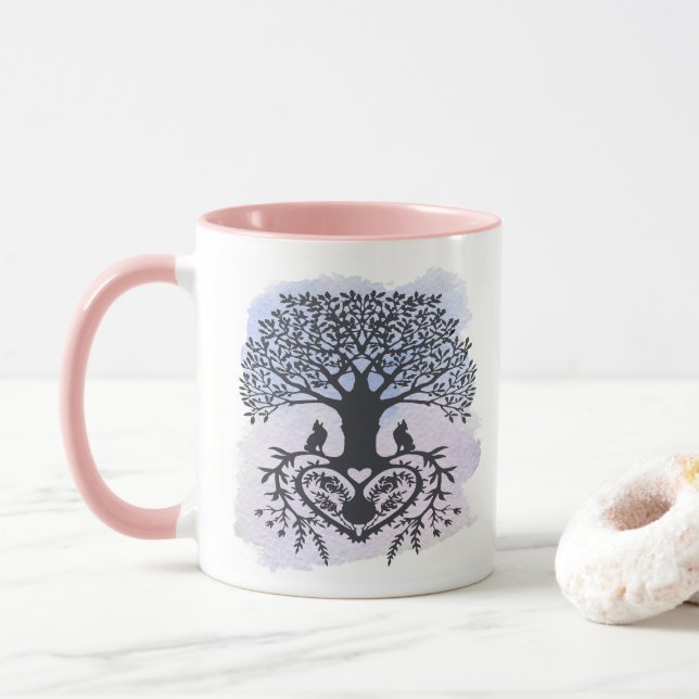 Folkkonst Livets Träd Mugg (Med munk)