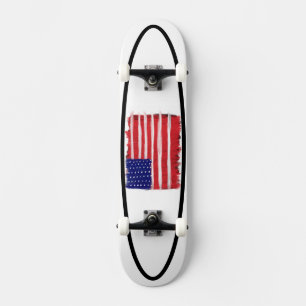 Folkkonst målad flagga mini skateboard bräda 18,5 cm