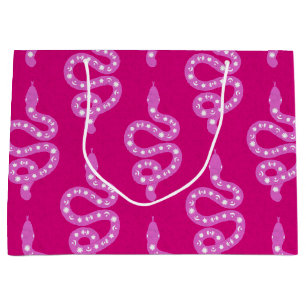 Folkkonst Texturerad Grungig Ockulär Orm Rosa