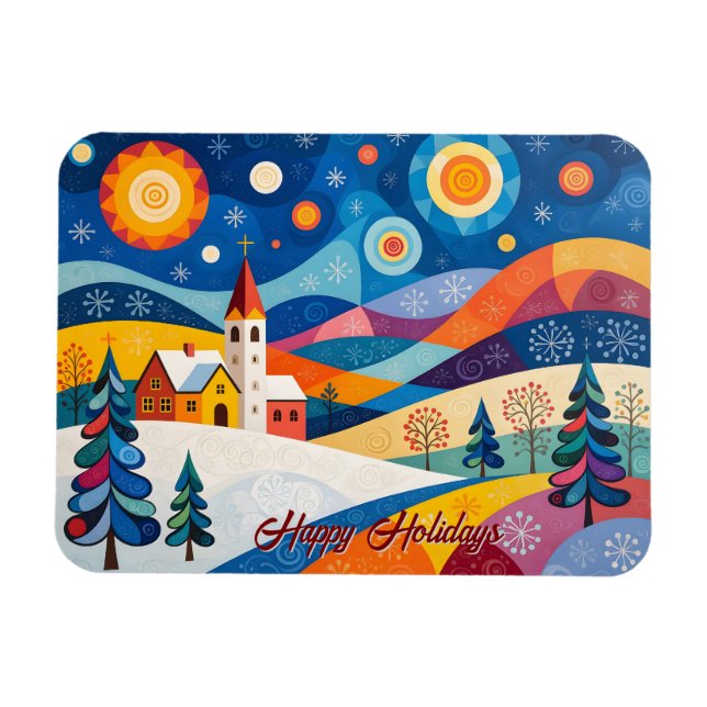Folklig jul   magnet (Horisontell)
