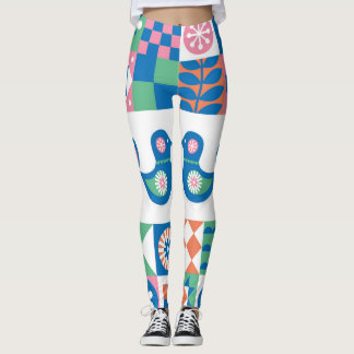 Folklore Blommigt Card: Scandinavian Design. Leggings