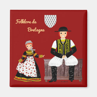 Folklore de Bretagne, France Magnet