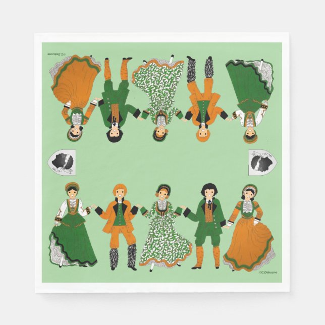 Folklore de Corse, France Pappersservett (Framsidan)