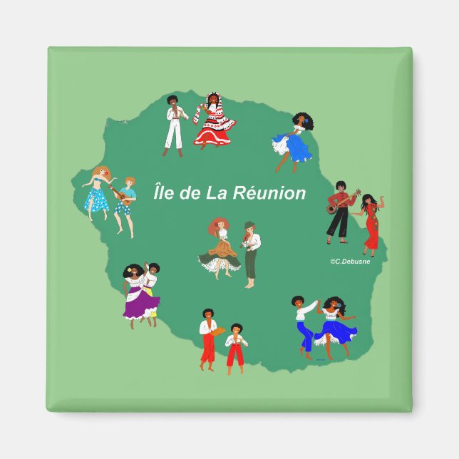 Folklore de l'Île de La Réunion Magnet (Framsidan)