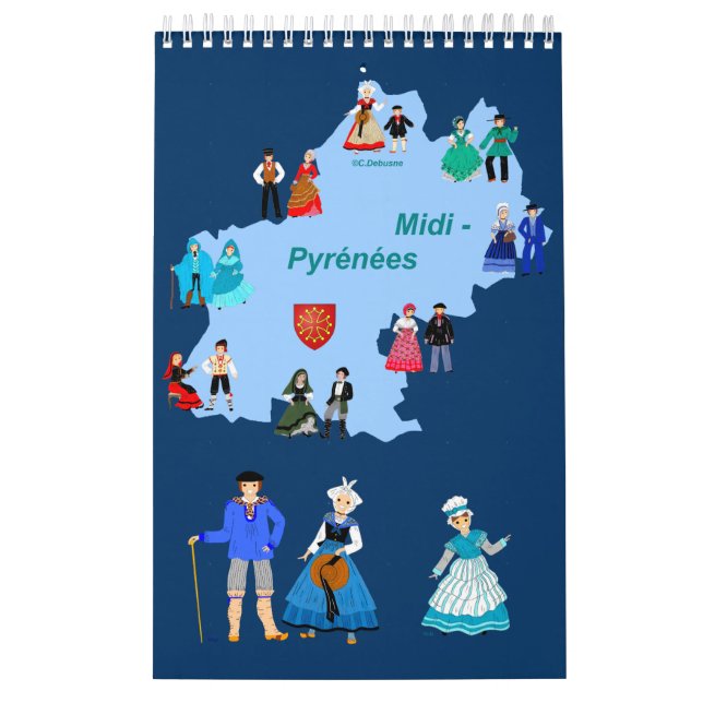 Folklore de Midi- Pyrénées, France Kalender (Omslag)
