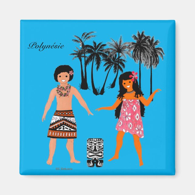 Folklore de Polynésie Française Magnet (Framsidan)