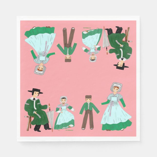 Folklore du CENTRE, France Pappersservett (Framsidan)