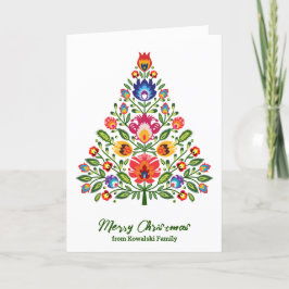 Folklore Enchantment: En Lowicz-inspirerad jul Helgkort