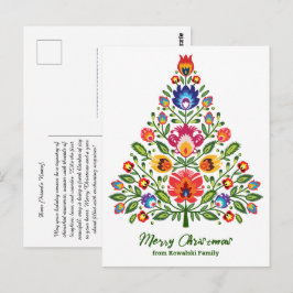 Folklore Enchantment: En Lowicz-inspirerad jul Vykort