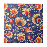 💛 🧡 💙 Folklore mönster med gula blommor 002 