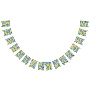 Folklore mönster med Ukrainas flagga färg