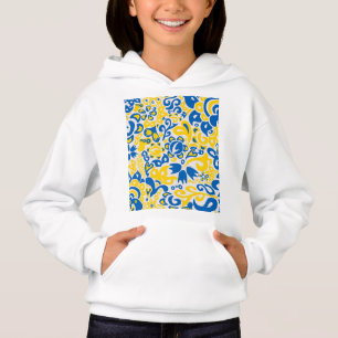 Folklore mönster med Ukrainas flagga färg T Shirt