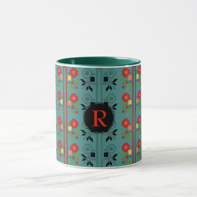 Folklore Mugg Personlig Monogram Turcos Julafton (Center)