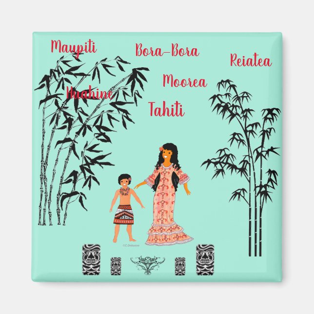 Folklore polynésien magnet (Framsidan)