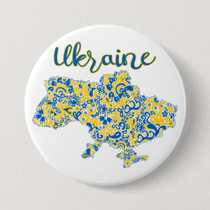 Folkloristiskt mönster och ukrainsk typografi  knapp