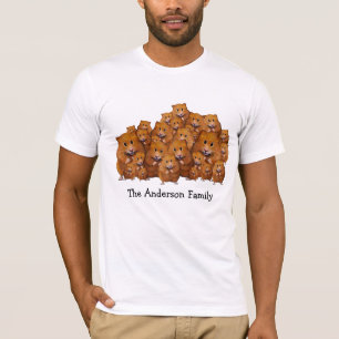 Folkmassa av Hamsters: Konst: Stor familj: Gulligt Tee Shirt