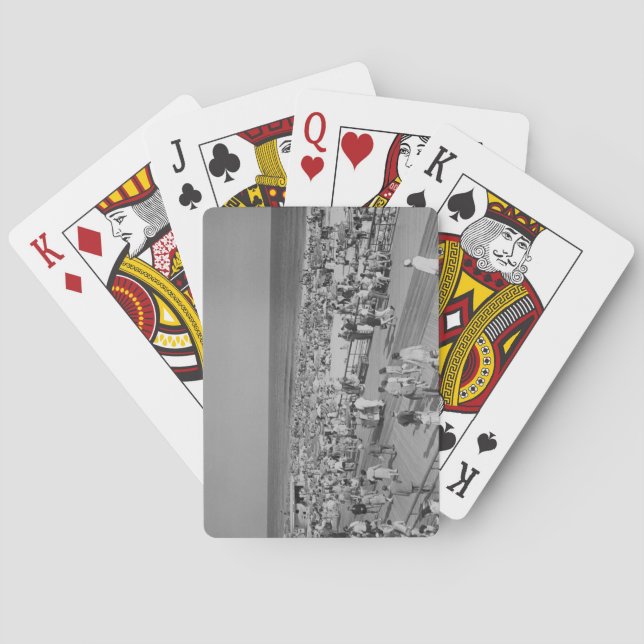 Folkmassa på strand casinokort (Baksidan)