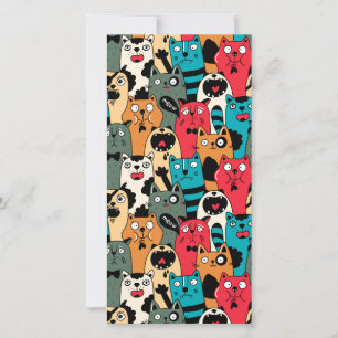 Folkmassan av katter tack kort