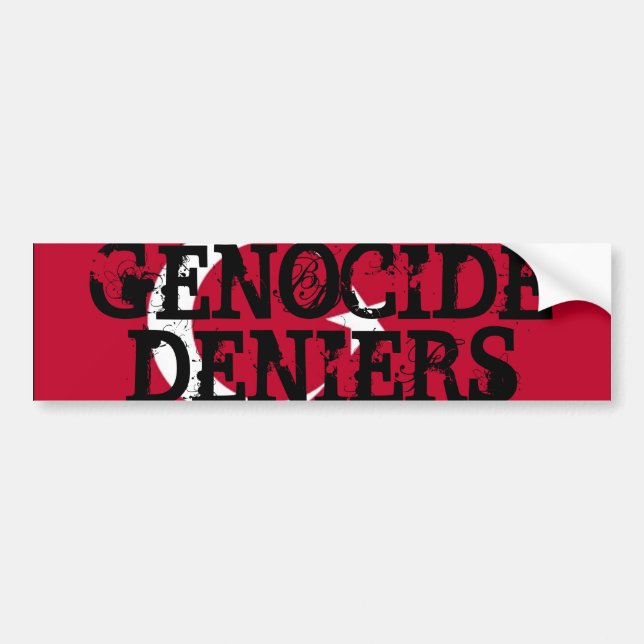 Folkmord Deniers Bumper Sticker Bildekal (Framsidan)