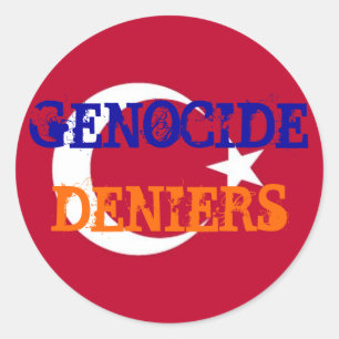 Folkmord Deniers Sticker Runt Klistermärke