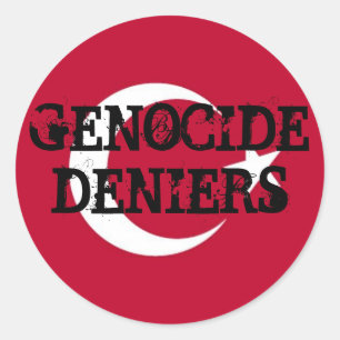 Folkmord Deniers Sticker Runt Klistermärke