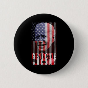 Folkmord Joe Biden Anti Biden American Flagga Vamp Knapp