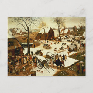Folkräkning i Betlehem, c.1566 Vykort