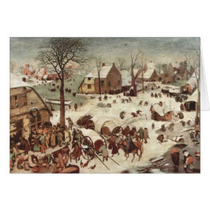 Folkräkning på Bethlehem av Pieter Bruegel OBS Kort
