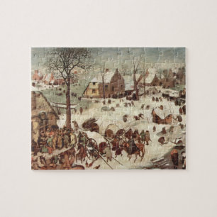 Folkräkning på Bethlehem av Pieter Bruegel Pussel