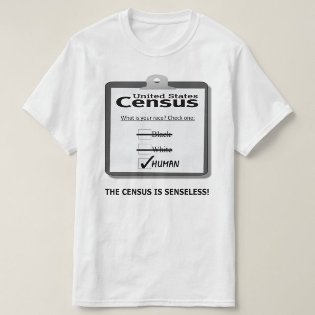 Folkräkningen är den meningslösa t-skjortan tee shirt (Design framsida)