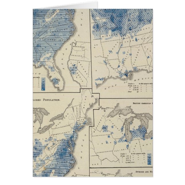 Folkräkningen i Stater Hälsningskort (Framsidan)