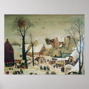 Folkräkningen på Bethlehem Poster