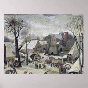 Folkräkningen på Bethlehem Poster