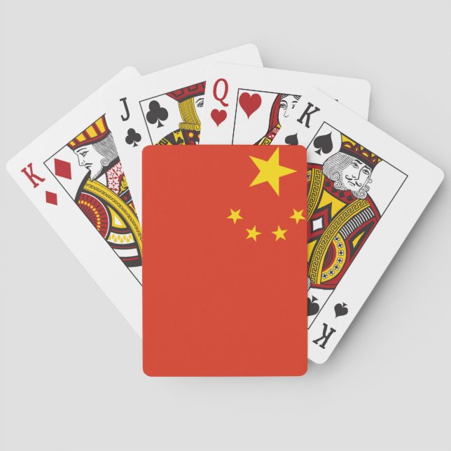Folkrepubliken China National World Flagga Spel Kort (Baksidan)